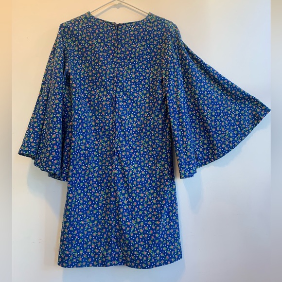 Jebbi of California Vintage 70s blue floral mini dress with bell sleeves .Cute❤️ - Picture 9 of 9